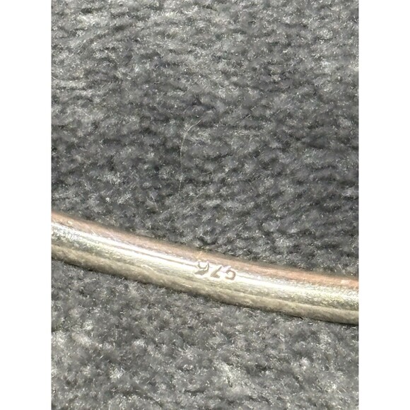 Vintage Silver Silver 925 Open Cuff Twist Off End Empty Charm Bracelet - Picture 4 of 5